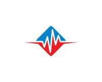 Pulse logo template royalty free illustration Pulse logo template royalty free illustration