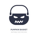 pumpkin basket icon on white background. Simple element illustration from Halloween concept royalty free illustration pumpkin basket icon on white background. Simple element illustration from Halloween concept royalty free illustration
