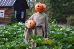 Pumpkin head deamon horror Stock Photos Pumpkin head deamon horror Stock Photos