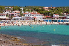 Punta Prima plaża Minorca, Hiszpania obraz royalty free Punta Prima plaża Minorca, Hiszpania obraz royalty free