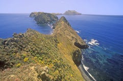 Punto de la inspiración en la isla de Anacapa, Islas del Canal parque nacional, California foto de archivo Punto de la inspiración en la isla de Anacapa, Islas del Canal parque nacional, California foto de archivo