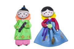 Puppen-Mann und traditionelle Andenken Frau Koreas lizenzfreie stockfotografie Puppen-Mann und traditionelle Andenken Frau Koreas lizenzfreie stockfotografie
