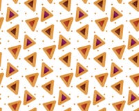 Purim hamantaschen безшовная картина Еврейское традиционное блюдо на празднике бесконечная предпосылка, текстура, обои Стоковые Изображения RF Purim hamantaschen безшовная картина Еврейское традиционное блюдо на празднике бесконечная предпосылка, текстура, обои Стоковые Изображения RF