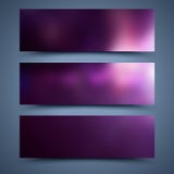 Purple banners templates. Abstract backgrounds
