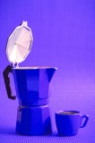 Purple coffee time with moka espresso
