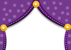 Purple Curtains With Stars Royalty Free Stock Photo