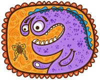 Purple dragon and butterfly Stock Photography Purple dragon and butterfly Stock Photography