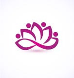 Purple lotus flower logo