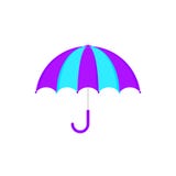 Purpurfärgad paraplysymbol för sommar stock illustrationer Purpurfärgad paraplysymbol för sommar stock illustrationer