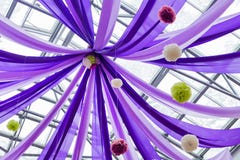 Purpurowi faborki i balony obrazy stock Purpurowi faborki i balony obrazy stock