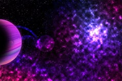 Purpurroter Planet im spce vektor abbildung Purpurroter Planet im spce vektor abbildung
