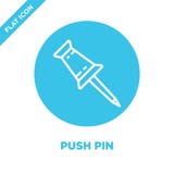 push pin icon vector from stationery collection. Thin line push pin outline icon vector illustration. Linear symbol for use on royalty free illustration push pin icon vector from stationery collection. Thin line push pin outline icon vector illustration. Linear symbol for use on royalty free illustration