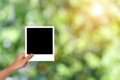 Pusta fotografii rama dla natury pojęcia mockup obraz stock Pusta fotografii rama dla natury pojęcia mockup obraz stock