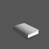 Puste miejsce popielata książka odizolowywająca na czarnym chrzcielnicy mockup ilustracja wektor Puste miejsce popielata książka odizolowywająca na czarnym chrzcielnicy mockup ilustracja wektor