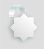 Pusty biały wobbler zrozumienie na ściana egzaminie próbnym w górę, 3d rendering Astronautyczny round papierowy mockup na plastik royalty ilustracja Pusty biały wobbler zrozumienie na ściana egzaminie próbnym w górę, 3d rendering Astronautyczny round papierowy mockup na plastik royalty ilustracja