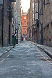 Pusty podupadłej części śródmieścia alleyway obrazy stock Pusty podupadłej części śródmieścia alleyway obrazy stock