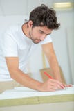 Putting in interior divider royalty free stock photos Putting in interior divider royalty free stock photos