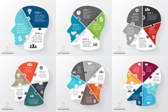 Puzzle de cerveau de vecteur infographic Calibre pour le diagramme de tête humaine, graphique, présentation, diagramme de visage Image stock Puzzle de cerveau de vecteur infographic Calibre pour le diagramme de tête humaine, graphique, présentation, diagramme de visage Image stock