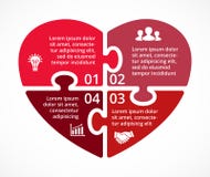 Puzzle del cerchio del cuore di vettore infographic Modello per il diagramma del ciclo di amore, grafico, presentazione, grafico royalty illustrazione gratis Puzzle del cerchio del cuore di vettore infographic Modello per il diagramma del ciclo di amore, grafico, presentazione, grafico royalty illustrazione gratis