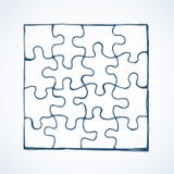 Icône De Casse-tête, Style D'ensemble Illustration de Vecteur