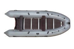 PVC gris et gonflable de bateau, vue supérieure, d'isolement sur le blanc. photo stock PVC gris et gonflable de bateau, vue supérieure, d'isolement sur le blanc. photo stock