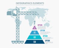 Pyramid chart options construction infographics