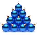 Pyramid Christmas balls blue New Year`s Eve baubles group. Adornment decoration glossy spheres ornament. Happy Merry Xmas traditional wintertime holidays stock illustration Pyramid Christmas balls blue New Year`s Eve baubles group. Adornment decoration glossy spheres ornament. Happy Merry Xmas traditional wintertime holidays stock illustration