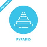pyramid icon vector from baby toys collection. Thin line pyramid outline icon vector illustration. Linear symbol for use on web royalty free illustration pyramid icon vector from baby toys collection. Thin line pyramid outline icon vector illustration. Linear symbol for use on web royalty free illustration