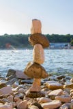 Stones Stacked on the sea royalty free stock photography Stones Stacked on the sea royalty free stock photography