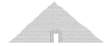 Ägyptische Pyramidenlandschaft. Gezeichnete Illustration Des Bleistifts