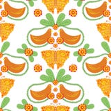 Pájaros y modelo popular floral del vector de la mariposa ilustración del vector Pájaros y modelo popular floral del vector de la mariposa ilustración del vector