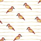 Pássaros com as asas da folha de ouro em linhas douradas teste padrão sem emenda do fundo do vetor Projeto animal moderno dos par ilustração stock Pássaros com as asas da folha de ouro em linhas douradas teste padrão sem emenda do fundo do vetor Projeto animal moderno dos par ilustração stock