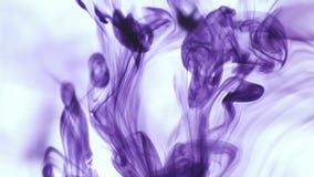 Púrpura o Violet Food Color Ink Drop en agua en el fondo blanco Púrpura o Violet Food Color Ink Drop en agua en el fondo blanco