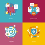 Płaski projektów pojęć biznes, konsultacja, planowanie, usługa ilustracji Płaski projektów pojęć biznes, konsultacja, planowanie, usługa ilustracji