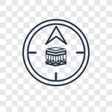 Qibla - Direction For A Mecca For Muslims Praying. Vector Isolated