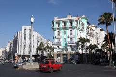 Quadrato nella città di Casablanca Immagini Stock Libere da Diritti Quadrato nella città di Casablanca Immagini Stock Libere da Diritti