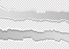 Quadriert zerriss horizontales graues Papier f?r Text, oder Mitteilung sind auf wei?em Hintergrund lizenzfreie abbildung Quadriert zerriss horizontales graues Papier f?r Text, oder Mitteilung sind auf wei?em Hintergrund lizenzfreie abbildung