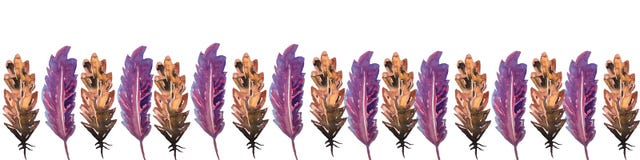 Quadro da bandeira em um ornamento de penas de pássaro de flores marrons e lilás técnica da mão da aquarela, uma grande opção par ilustração stock Quadro da bandeira em um ornamento de penas de pássaro de flores marrons e lilás técnica da mão da aquarela, uma grande opção par ilustração stock