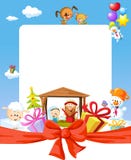 Quadro do Natal - natividade com jesus, Maria e Joseph ilustração stock Quadro do Natal - natividade com jesus, Maria e Joseph ilustração stock