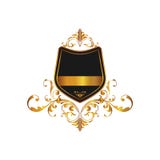 Quadro e bandeira ornamentado altos luxuosos antigos Isolado no fundo Anuncie o logotipo e proteja o símbolo para seu projeto da ilustração royalty free Quadro e bandeira ornamentado altos luxuosos antigos Isolado no fundo Anuncie o logotipo e proteja o símbolo para seu projeto da ilustração royalty free