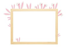 Quadro engraçado da foto da Páscoa decorado com orelhas do coelho foto de stock Quadro engraçado da foto da Páscoa decorado com orelhas do coelho foto de stock