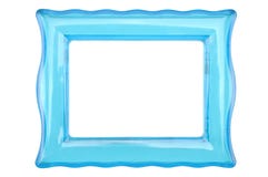 Quadro plástico transparente da cor de turquesa do vintage em um fundo branco isolado imagem de stock royalty free Quadro plástico transparente da cor de turquesa do vintage em um fundo branco isolado imagem de stock royalty free