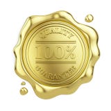 100% quality guarantee golden wax seal isolated on white background. 3d illustration vector illustration 100% quality guarantee golden wax seal isolated on white background. 3d illustration vector illustration