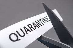 Quarantine is over concept. Quarantine is ended. Release from Quarantine. Withdrawal of Stop-Sale Notice and Hold Order