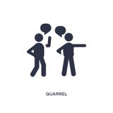 quarrel icon on white background. Simple element illustration from communication concept stock illustration quarrel icon on white background. Simple element illustration from communication concept stock illustration