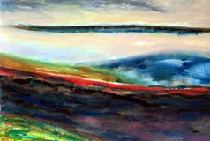 Quasi Abstract Landscape Painting royalty free stock photography Quasi Abstract Landscape Painting royalty free stock photography