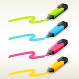 Quatre marqueurs dans différentes couleurs illustration stock Quatre marqueurs dans différentes couleurs illustration stock