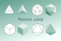 Quatre solides platoniques Illustration sacrée de vecteur de la géométrie illustration de vecteur Quatre solides platoniques Illustration sacrée de vecteur de la géométrie illustration de vecteur