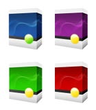 Quatro caixas do software ilustração royalty free Quatro caixas do software ilustração royalty free