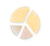Quatro fatias de queijo imagem de stock royalty free Quatro fatias de queijo imagem de stock royalty free